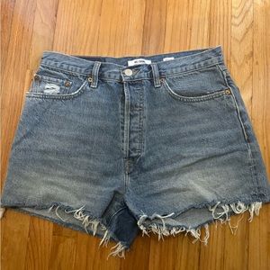 Redone denim shorts